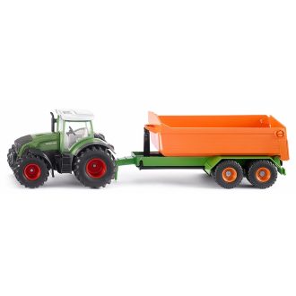 SIKU Farmer Fendt Traktor Billenő pótkocsival 1989