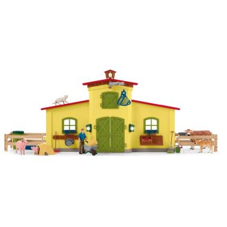 schleich FARM WORLD Nagy Istálló Állatokkal 42605