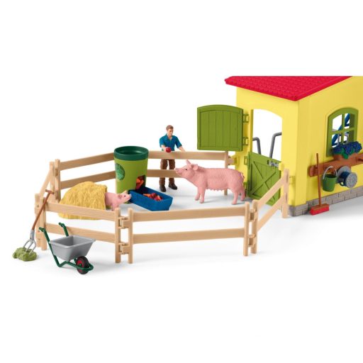 schleich FARM WORLD Nagy Istálló Állatokkal 42605