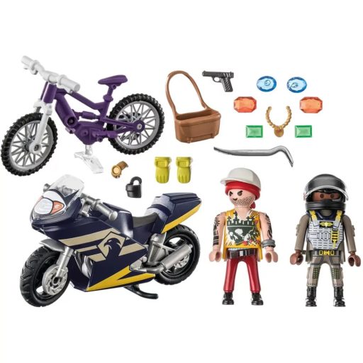 Playmobil City Action Motoros Rendőr és Ékszertolvaj 71255