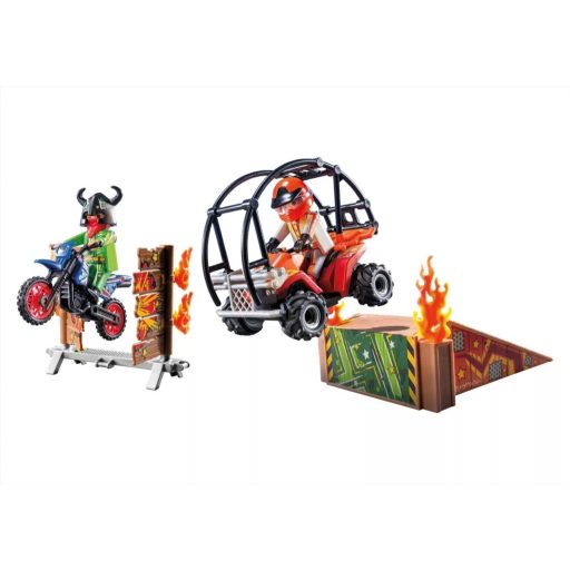 Playmobil Action Heroes Kaszkadőrök motorral és homokfutóval 71808