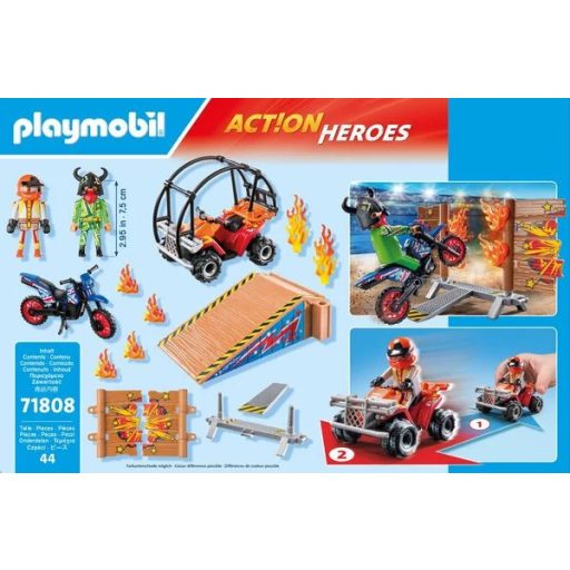 Playmobil Action Heroes Kaszkadőrök motorral és homokfutóval 71808
