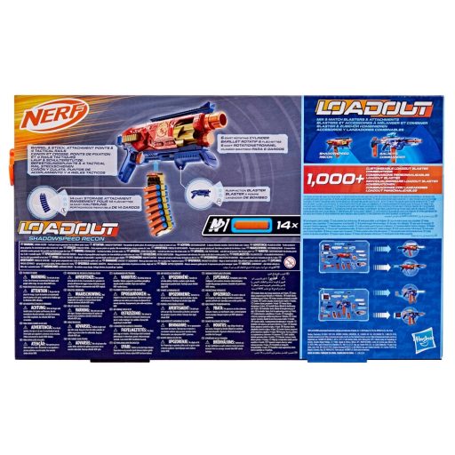 Nerf Loadout Shadowspeed Recon forgótáras játékfegyver G1759