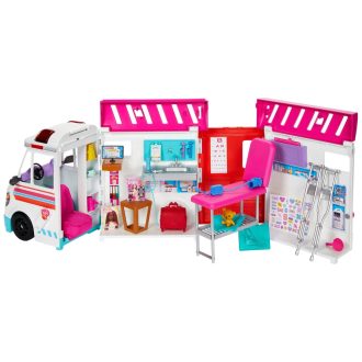   Mattel (HKT79) Barbie - Mentőautó klinika, fénnyel és hanggal 