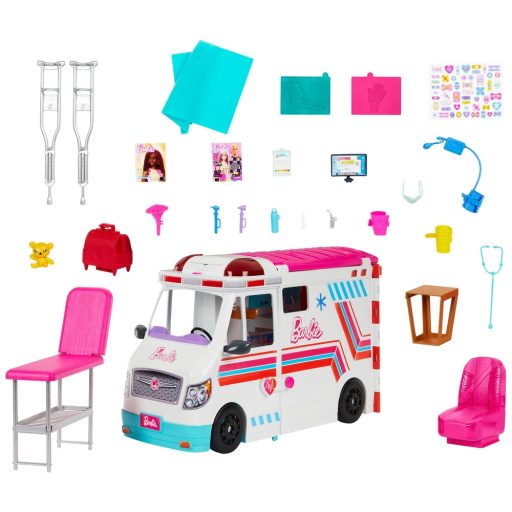 Mattel (HKT79) Barbie - Mentőautó klinika, fénnyel és hanggal 
