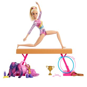   Mattel (HRG52) Barbie - Tornász baba, torna ruhákkal és kiegészítőkkel