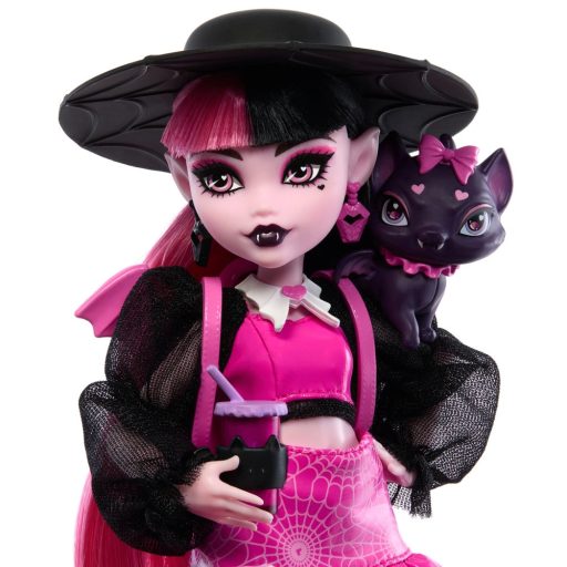Monster High - Draculaura baba, kiskedvencével (HRP64)