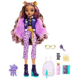 Monster High - Clawdeen Wolf baba, kiskedvencével (HRP65)
