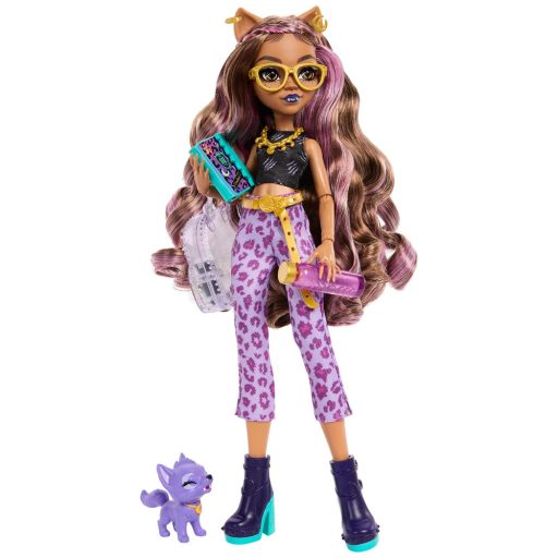 Monster High - Clawdeen Wolf baba, kiskedvencével (HRP65)