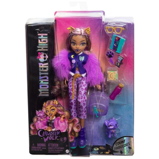 Monster High - Clawdeen Wolf baba, kiskedvencével (HRP65)