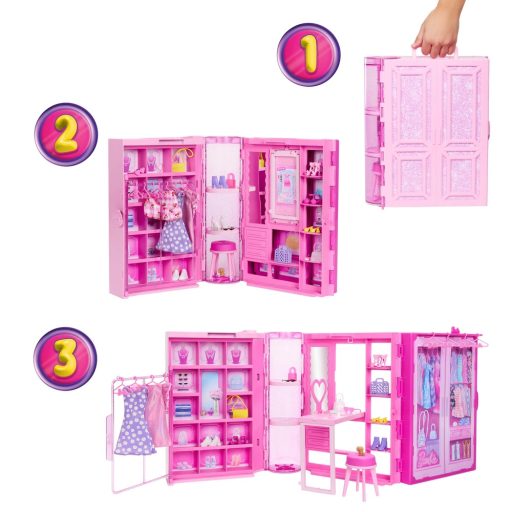 Mattel (HXD58) Barbie - Álom Gardrób, babával