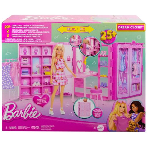 Mattel (HXD58) Barbie - Álom Gardrób, babával