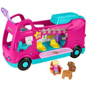   Little People (HYR85) Barbie - Little Dream Lakókocsi Szett, fényekkel és hangokkal