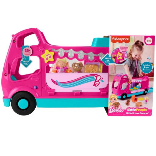 Little People (HYR85) Barbie - Little Dream Lakókocsi Szett, fényekkel és hangokkal